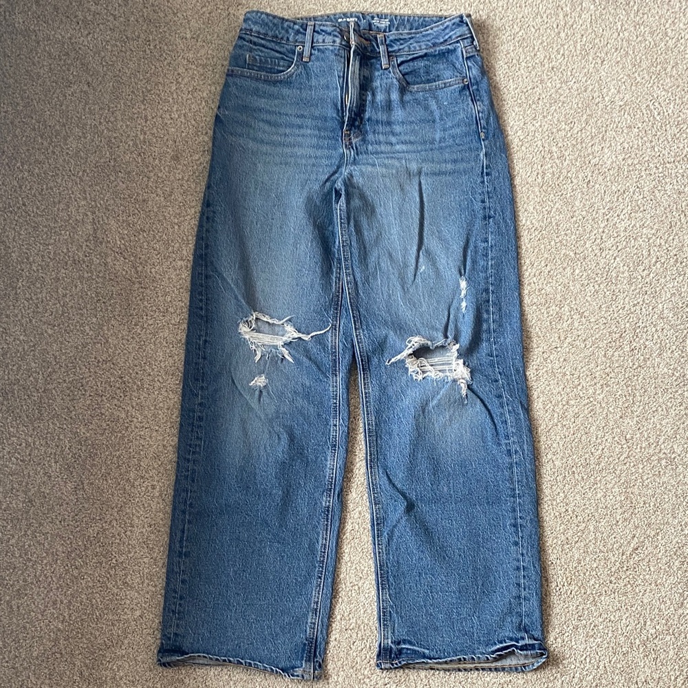 Old Navy Extra High Rise Sky-Hi Wide Leg Jeans
